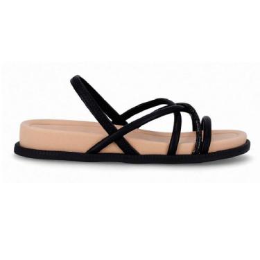Imagem de Sandália Piccadilly 477003-1 Feminina - Preta, Preto, 36