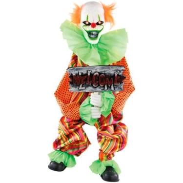 Imagem de Decoração Halloween com Movimento Boneco Palhaço Assassino Welcome Ani