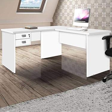 Imagem de Mesa de escritorio em L Taurus Branco