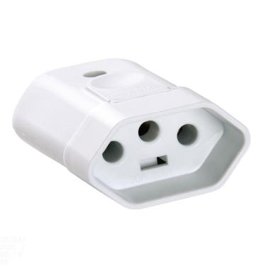 Imagem de Plugue Fêmea 2P+T 250 V 10 A Tramontina Branco Tramontina