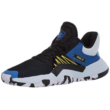 Imagem de adidas Boy's D.o.n. Issue #1 Tênis de basquete, Core Black/Glory Blue/Shock Yellow, 33 BR