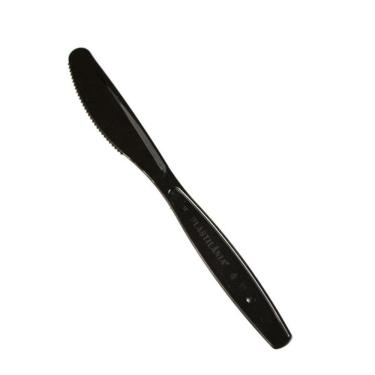 Imagem de Faca Descartável Preto 50un Plastilânia