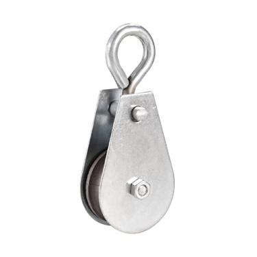 Imagem de 1 peça levantando guindaste gancho gancho único bloco de polia pendurado polia de roda de reboque 0.1t