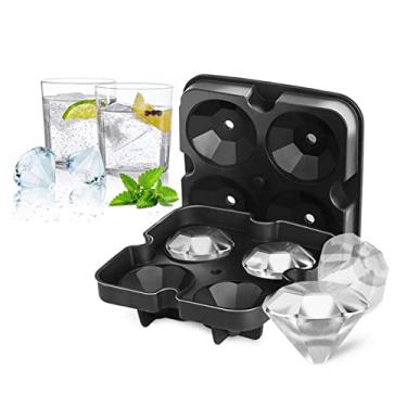 Imagem de Bandeja de cubo de gelo molde de cubo de gelo bandeja de molde de chocolate sorvete ferramenta diy uísque coquetel cubo de gelo molde de cubo de gelo (cor: diamante)