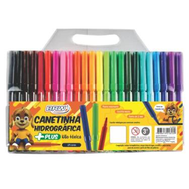 Imagem de Canetinha Hidrográfica Plus Blister com 24 Cores BRW