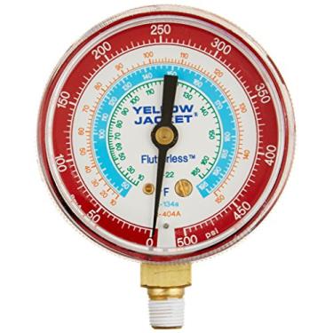 Imagem de Jaqueta amarela 49015 2-1/2" calibre (graus F), pressão vermelha, 0-500 psi, R-22/134A/404A