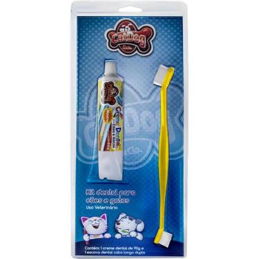 Imagem de Kit Dental CatDog & Cia Escova e Creme Dental Neutro para Cães e Gatos - Neutro