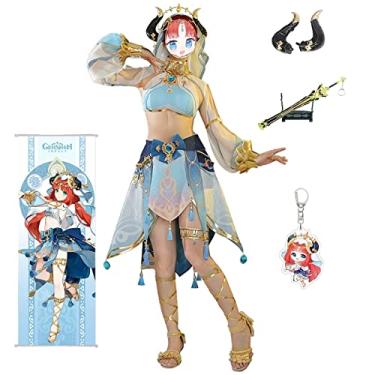 Imagem de Nilou Cosplay Outfits, Genshin Impact Costume Role Playing Halloween Conjunto de roupas de Natal