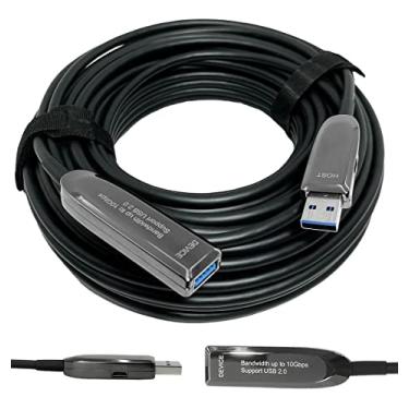 Imagem de Cabo Extensão Usb 3.0 Repetidor Fibra Óptica De 20 Metros