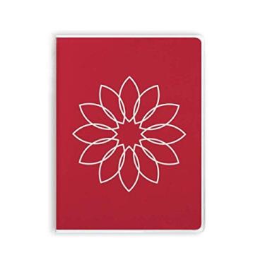 Imagem de Caderno de flores de lótus Line com capa macia e capa de goma