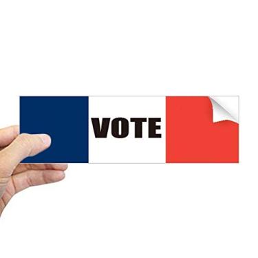 Imagem de DIYthinker Bandeira da França Vote na Eleição Geral Retangular Para-choque Adesivo Janela Decalque