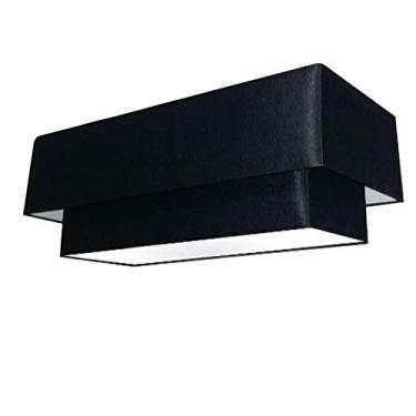 Imagem de Plafon Duplo, Vivare Iluminação, Plafon3044 PR, Preto, Grande