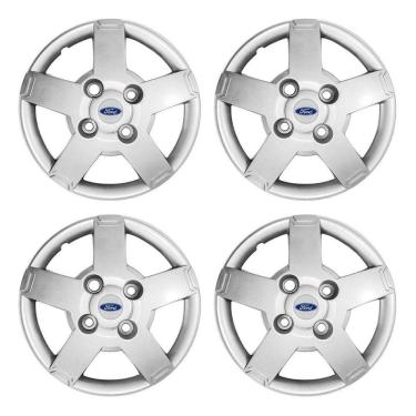 Imagem de Jogo Calota Aro 13 Ford Ka 2008 2009 2010 2011 2012 Prata