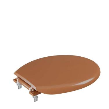 Imagem de Assento Sanitario Almofadado Oval Caramelo 2 - Astra