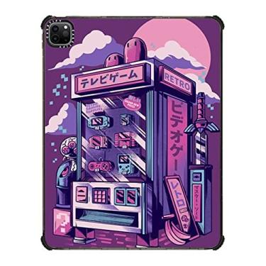 Imagem de CASETiFY Capa Impact para iPad Pro 12,9 polegadas (3ª/4ª/5ª/6ª geração) - Máquina de venda automática retrô - Preto transparente