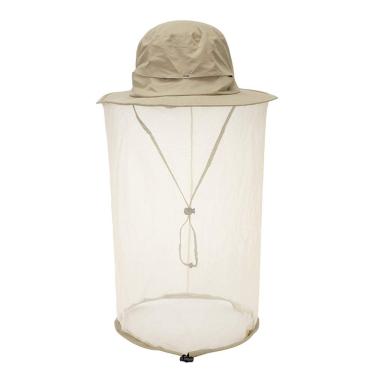 Imagem de WUSENST – Chapéu de rede de mosquito, proteção contra raios UV com proteção de tela oculta contra insetos e abelhas, Caqui, One-size