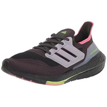 Imagem de adidas Tênis de corrida feminino Ultraboost 21, Cinza/carbono/roxo gelo, 35