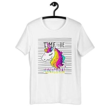 Imagem de Camiseta Blusa Feminina Time to be a Unicórnio-Feminino