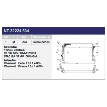 Imagem de Radiador Gm Prisma 2006 a 2012 - 198065 - IR48206 - Chevrolet