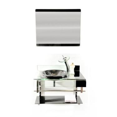 Imagem de Gabinete Vidro Banheiro Estilo Choppin Inox Cores - Cubas e Gabinetes,