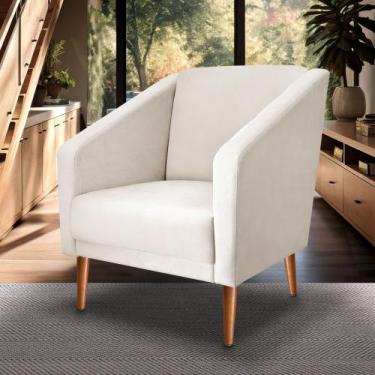 Imagem de Poltrona Sala De Estar Monalisa Decorativo suede - me, bege