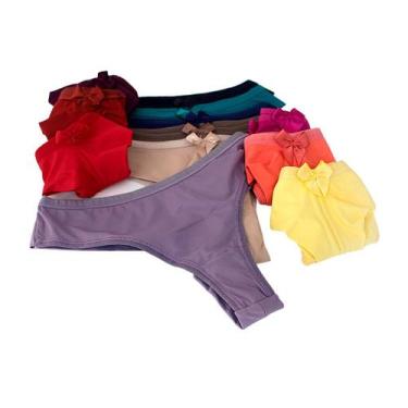 Imagem de Kit 15 Calcinha Adulto Tanga Fio Dental Duplo Asa Delta - Empório da R