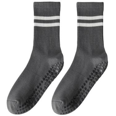 Imagem de Meia de Pilates yoga esportivas profissional Antiderrapante - 1 par - 