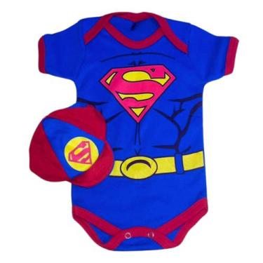 Imagem de Body Fantasia Super Homem Heroi Boina Mêsversário - KIDSBEHAPPY, P