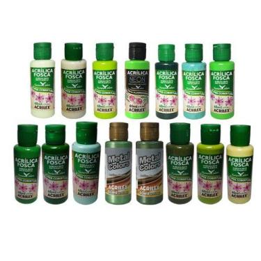 Imagem de Kit Tintas Acrílicas (Todos os tons de Verde) - Redelease