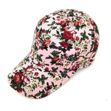 Imagem de Boné  De Sol Feminino Ajustável Floral RANAWELLA - ElaShopp