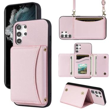 Imagem de Furill Capa de telefone para Samsung Galaxy S24 Ultra 5G capa carteira com alça de ombro transversal e suporte de cartão de crédito de couro bolso fino suporte acessórios para celular S24Ultra 24S S