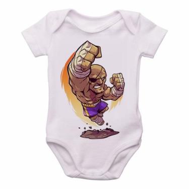 Imagem de body nenê criança roupa bebê Sagat Street Figther - Empório Dutra, P  