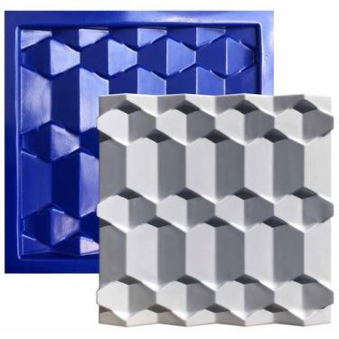 Imagem de Forma 3D Gesso e Cimento ABS 1mm - Oceano 30x30 cm - Xmoldes Formas 3D