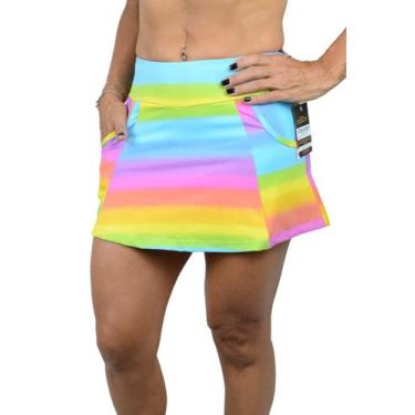 Imagem de Saia shorts detalhe bolso li estampada moda fitness ki fit - exercite 
