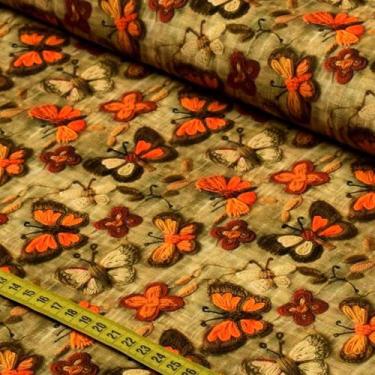 Imagem de Tecido Estampado para Patchwork - Zucca : Borboleta (0,50x1,50) - Fern