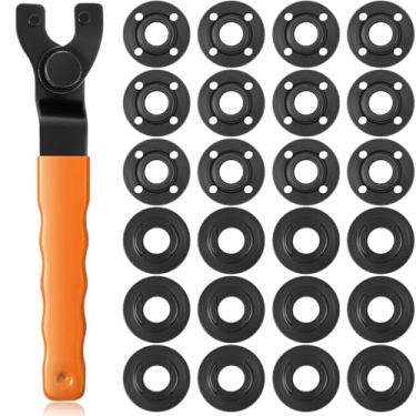 Imagem de Hicarer Kit de 25 chaves de porca de rebarbadora angular 5/20.3 cm-11 chave de porca de trava de metal flange compatível com Dewalt/Makita/Bosch/Hitachi/Metabo (laranja)