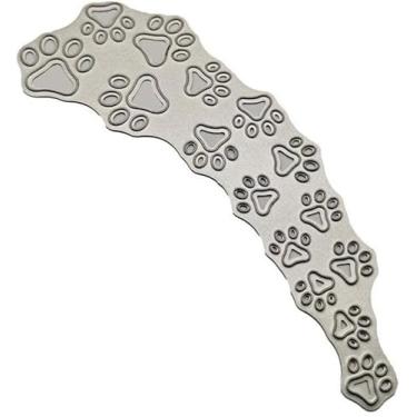 Imagem de Estampa de pata de cachorro, matrizes de corte de metal, corte de matriz, artesanato em relevo, fabricação de cartões de fotos de Natal, álbum, decoração, artesanato, folhas, aniversário, folhas,