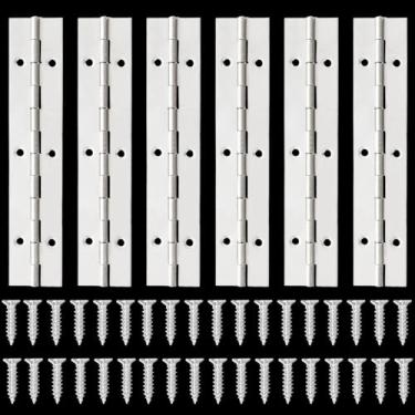 Imagem de Dobradiça de piano de 15 cm de aço inoxidável 304 dobradiça contínua resistente 0,2 mm de espessura, fixação, dobradiça contínua para piano