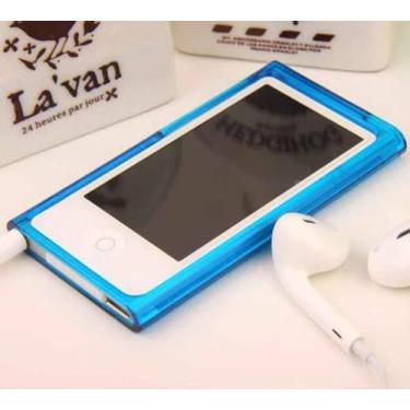 Imagem de Capa para iPod Nano 7 8, capa rígida transparente transparente para Apple iPod Nano 7 7ª geração 8 8ª geração (azul)