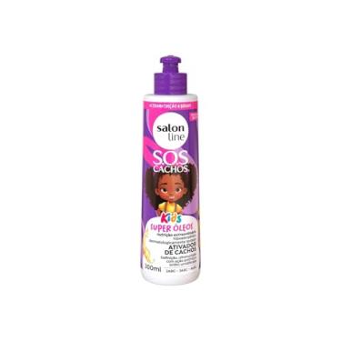Imagem de Salon Line, Ativador de Cachos Kids, SOS Cachos, Super Óleos, Vegano - Para Cabelos Cacheados e Crespos, 300 ml