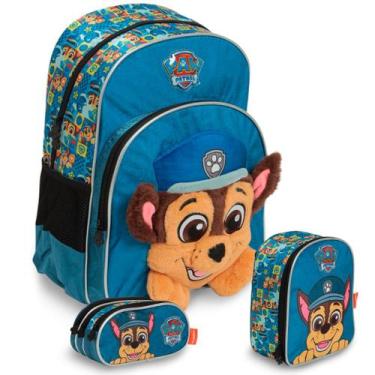 Imagem de Kit Mochila Escolar Masculina Patrulha Canina Reforçada - Plike
