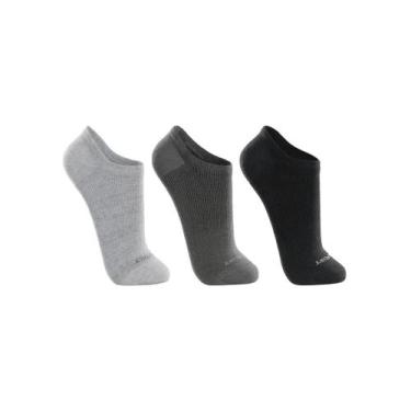 Imagem de Meia Lupo Sport Sapatilha 3170-089 C/3, Cinza, Chumbo, Preto, 41-44