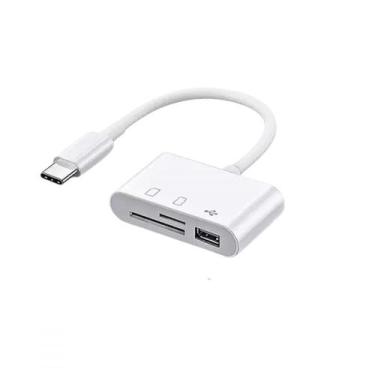 Imagem de Adaptador Tipo C 3 Em 1 Usb 3.0 Sd Tf Transferência Rápida - LshopM