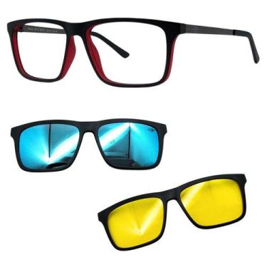 Imagem de Oculos Mormaii 6132 Swap 6 AA9 Com 2 Clipons Azul e Nortuno, Azul, Nor