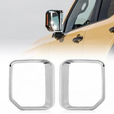 Imagem de AMSPRAC Molduras de capa de espelho externo compatíveis com Toyota Land Cruiser Prado 250 J250 LC250 2024 2025, acabamento de espelho retrovisor da porta, moldura de sobrancelha de chuva retrovisora
