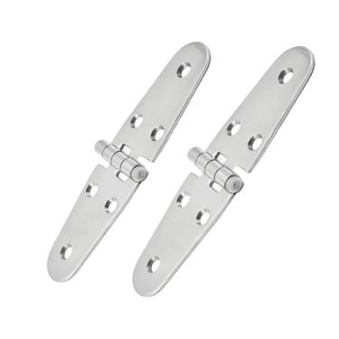 Imagem de MARINE CITY Dobradiça de aço inoxidável de grau 304 resistente durável com laterais lisas redondas resistentes para trailers marítimos claraboias porta de armário com porta de armário (pacote com 2)