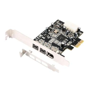 Imagem de Placa Controladora IEEE Std 1394B PCI Express PCIe Placa de Captura de Imagem com Conector de Alimentação Integrado de 4 Pinos