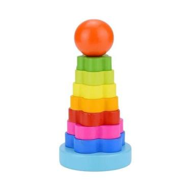 Imagem de Blocos de Madeira Montessori Coloridos e Chocalhos Musicais Educativos