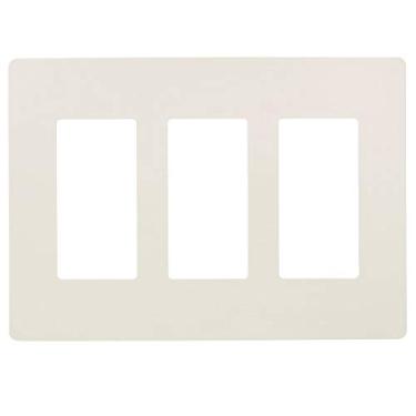 Imagem de Faith Placas De Parede Sem Parafusos Decorator 3 Posições, Tampas Tomada Seguras Para Crianças, 4,68" Altura X 2,93" Comprimento, Compatível Com Gfci, Usb, Dimmers E Controles Iluminação, Light Almo