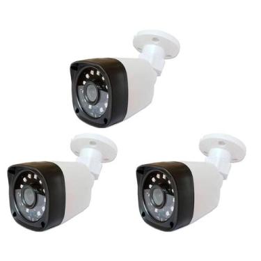 Imagem de kit 3 Câmera Bullet 4x1 Hd 720p Lente 2,8mm Infra 20 Metros - TW